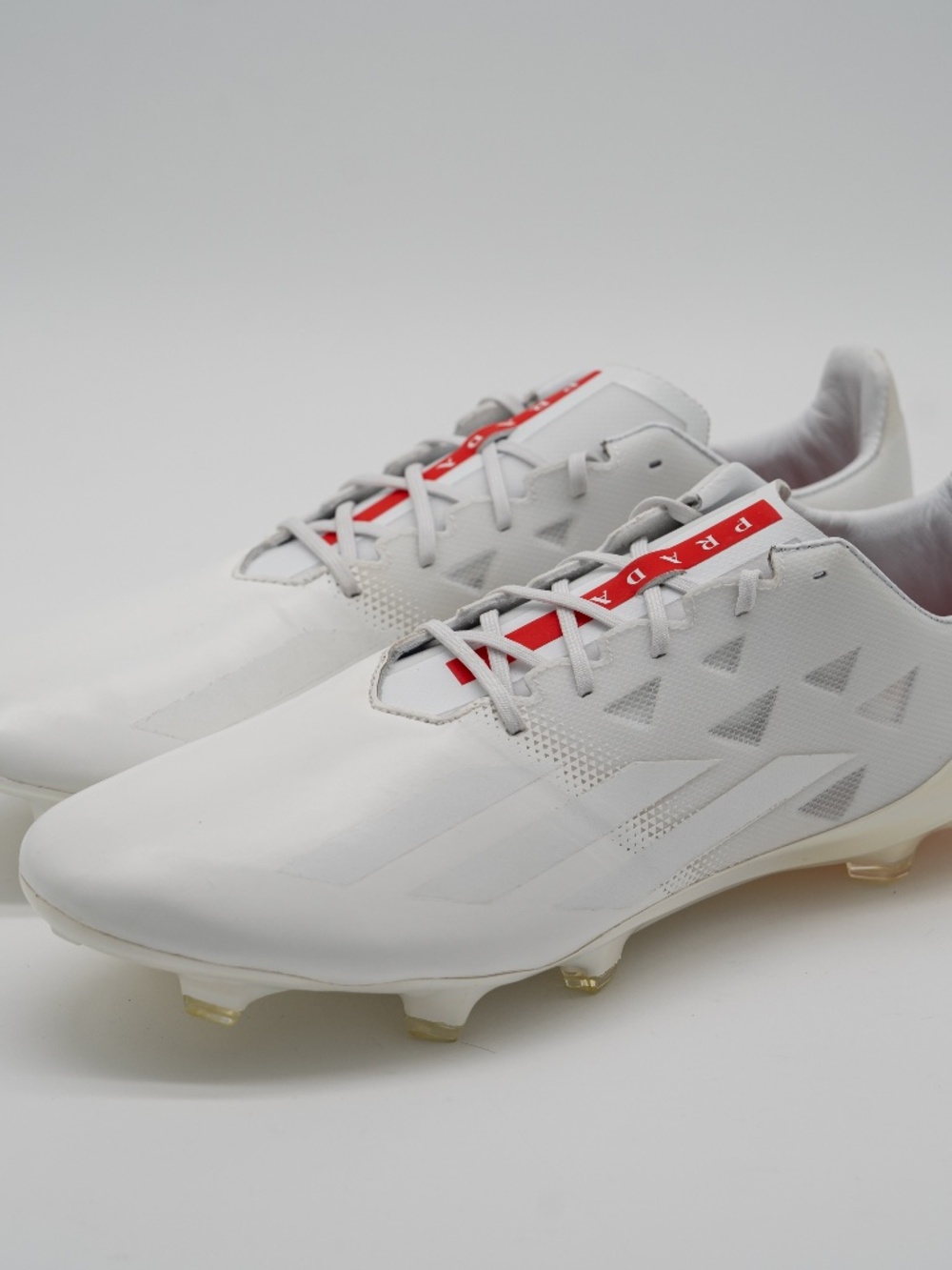 Adidas x Prada X Crazyfast Lux.1 FG Silver White Red IE3178 Men's Size 12 US